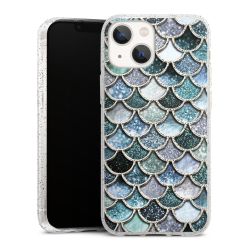 Silicone Glitter Case silver glitter