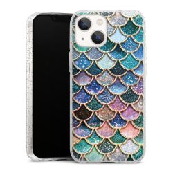 Silicone Glitter Case silver glitter