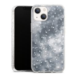 Silicone Glitter Case silver glitter