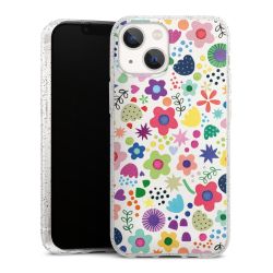 Silicone Glitter Case silver glitter