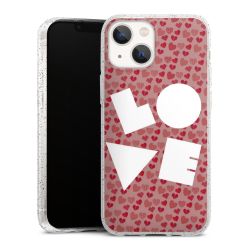 Silicone Glitter Case silver glitter