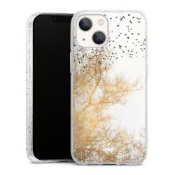 Silicone Glitter Case silver glitter