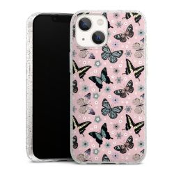 Silicone Glitter Case silver glitter