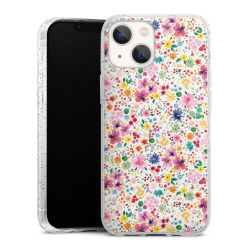 Silicone Glitter Case silver glitter