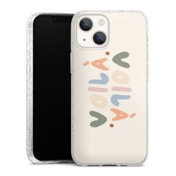 Silicone Glitter Case silver glitter