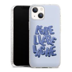 Silicone Glitter Case silver glitter