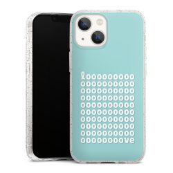 Silicone Glitter Case silver glitter