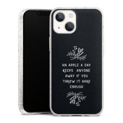 Silikon Glitter Case transparent-silber