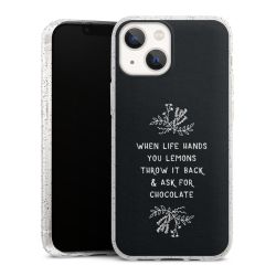 Silikon Glitter Case transparent-silber