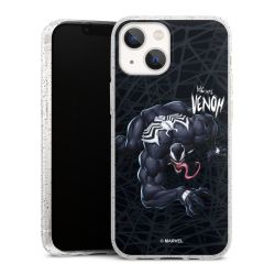 Silikon Glitter Case transparent-silber