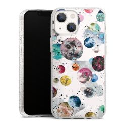 Silicone Glitter Case silver glitter