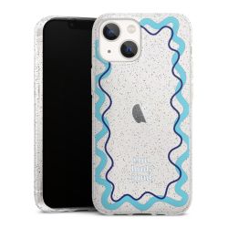 Silicone Glitter Case silver glitter