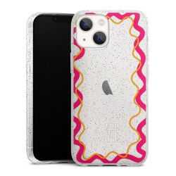 Silicone Glitter Case silver glitter