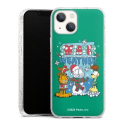 Silikon Glitter Case transparent-silber