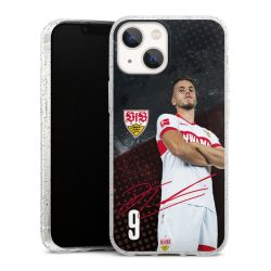 Silikon Glitter Case transparent-silber