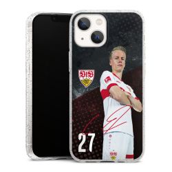 Silikon Glitter Case transparent-silber