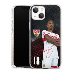 Silikon Glitter Case transparent-silber