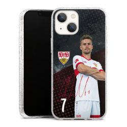 Silikon Glitter Case transparent-silber