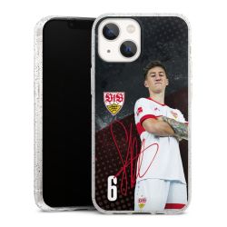 Silikon Glitter Case transparent-silber