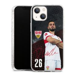 Silikon Glitter Case transparent-silber