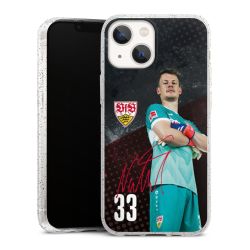 Silikon Glitter Case transparent-silber