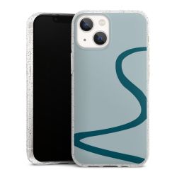 Silikon Glitter Case transparent-silber