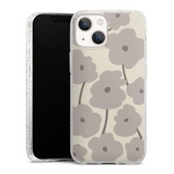 Silikon Glitter Case transparent-silber