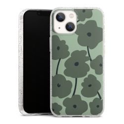 Silikon Glitter Case transparent-silber