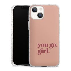 Silikon Glitter Case transparent-silber