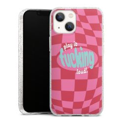 Silikon Glitter Case transparent-silber