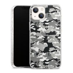 Silikon Glitter Case transparent-silber