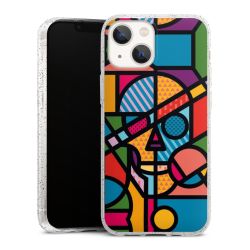 Silikon Glitter Case transparent-silber