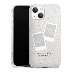 Silikon Glitter Case transparent-silber