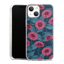 Silikon Glitter Case transparent-silber