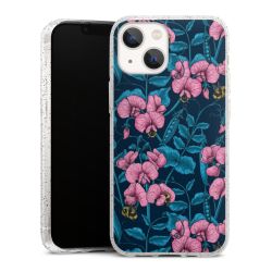 Silikon Glitter Case transparent-silber