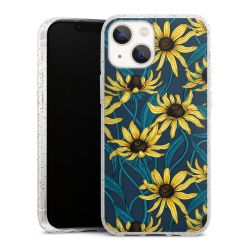 Silikon Glitter Case transparent-silber