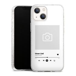 Silikon Glitter Case transparent-silber