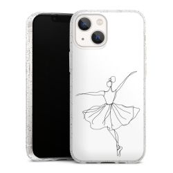 Silikon Glitter Case transparent-silber