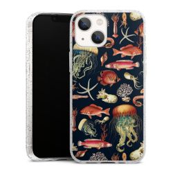 Silikon Glitter Case transparent-silber