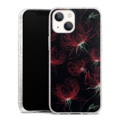 Silikon Glitter Case transparent-silber