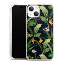 Silikon Glitter Case transparent-silber