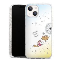 Silikon Glitter Case transparent-silber