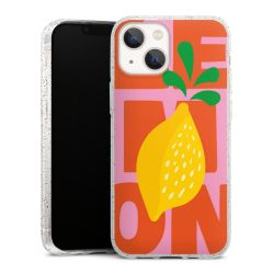 Silikon Glitter Case transparent-silber