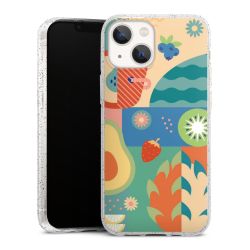 Silikon Glitter Case transparent-silber