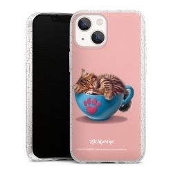 Silikon Glitter Case transparent-silber