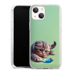 Silikon Glitter Case transparent-silber