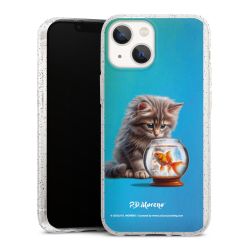 Silikon Glitter Case transparent-silber