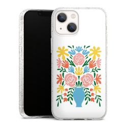 Silikon Glitter Case transparent-silber