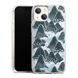 Silikon Glitter Case transparent-silber