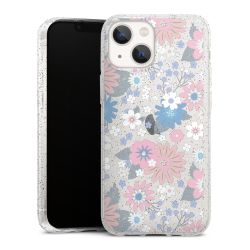 Silikon Glitter Case transparent-silber